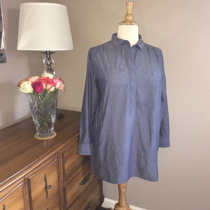 Workshop by Andrea Jovine Chambray Blouse 1X